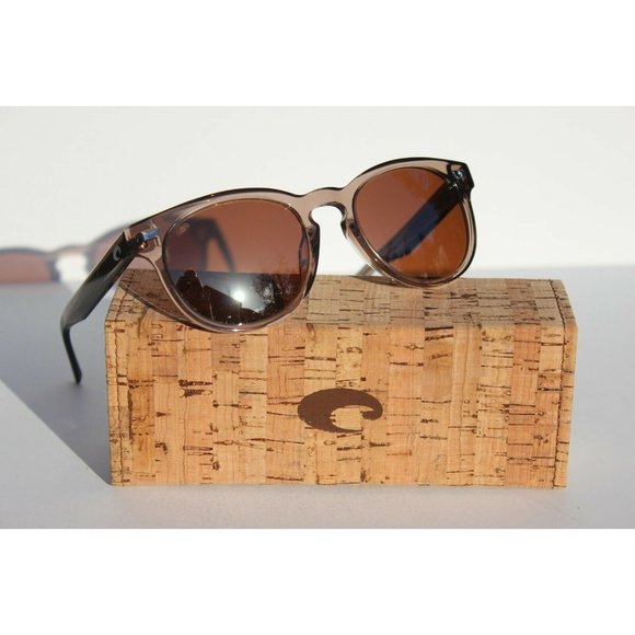 COSTA DEL MAR Del Mar POLARIZED Shiny Taupe Crystal/Copper Silver Mirror 580G main image 8
